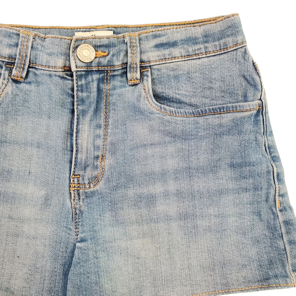 OshKosh Light Blue Lace Trim Denim Shorts Girls 10/10A